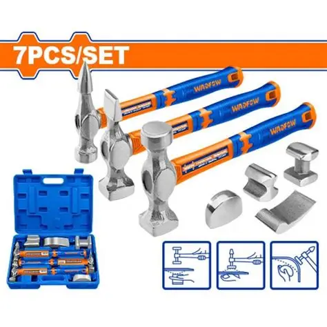 [ToolsMart6099] 7 PCS BODY & FENDER HAMMER SET WADFOW (WHZ1D07)