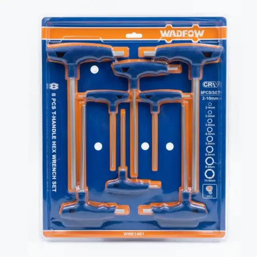 [TMI6320] 8 PCS T-HANDLE HEX KEY SET WADFOW (WHK1481)