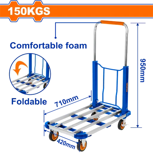 [ToolsMart6129] FOLDABLE HAND TRUCK WADFOW (WWB9A15)