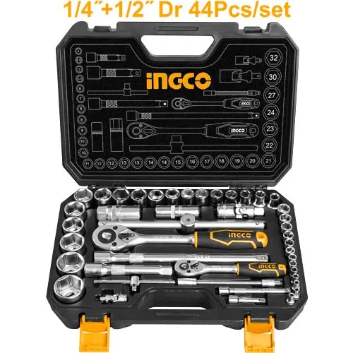 [ToolsMart6137] 44PCS 1/4" & 1/2" SOCKET SET INGCO (HKTS42441)