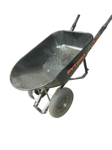 [ToolsMart6324] PYTHON WHEEL BARROW DOUBLE WHEEL BLACK (60611141)