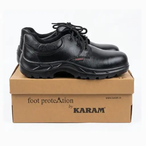 [TMI-6662] KARAM SAFETY SHOE BLACK 10 NO (FS05)