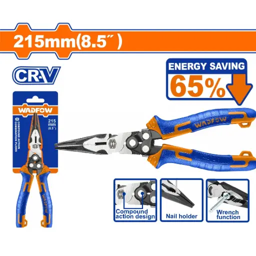 [TMI6387] LONG NOSE PLIERS 8" WADFOW (WPL2768)