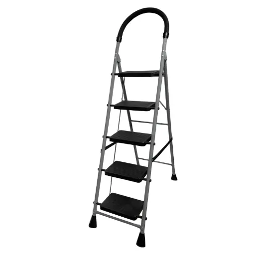[ToolsMart6496] DOMESTIC ALUMINIUM LADDER 5 STEP BLACK