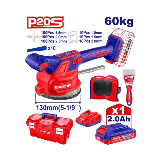 [ToolsMart6449] CORDLESS TILE VIBRATOR 20V EMTOP (EMTVM20018)