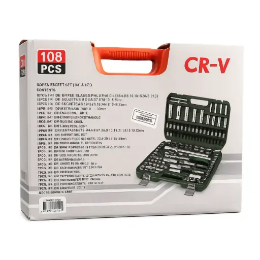 [ToolsMart6595] 108 PCS 1/2" & 1/4" SOCKET SET