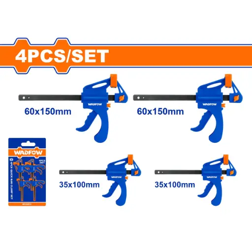 [ToolsMart6946] 4 PCS QUICK BAR CLAMP SET WADFOW (WCZ4E21)