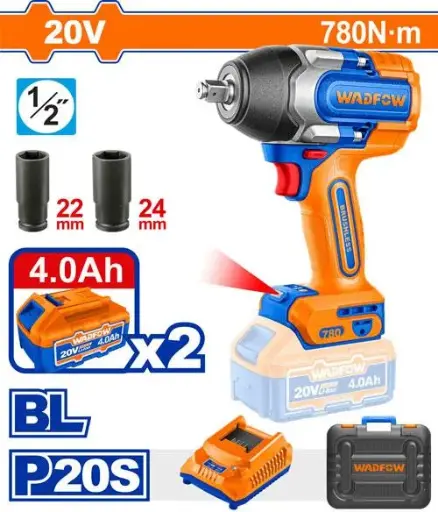 [ToolsMart6974] CORDLESS IMPACT WRENCH 780Nm WADFOW (WCD1B78)