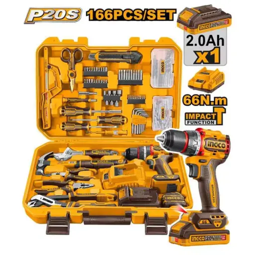 166 PCS TOOL SET INGCO (HKTHP41662)