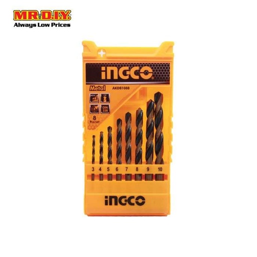 [ToolsMart4437] 10 PCS HSS TWIST DRILL BITS SET INGCO [AKDB1088]