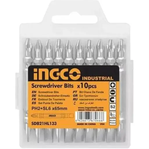[toolsmart1486] 10 PCS SCREWDRIVER BITS SET INGCO (SDB21HL133)