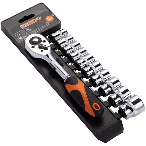 [TMI3439] 11PCS 1/2" SOCKET SET KENDO (EBR5000121)