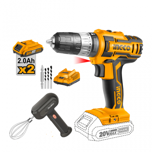 [toolsmart1532] 2 PCS CORDLESS IMPACT DRILL 20V (COSLI231003)