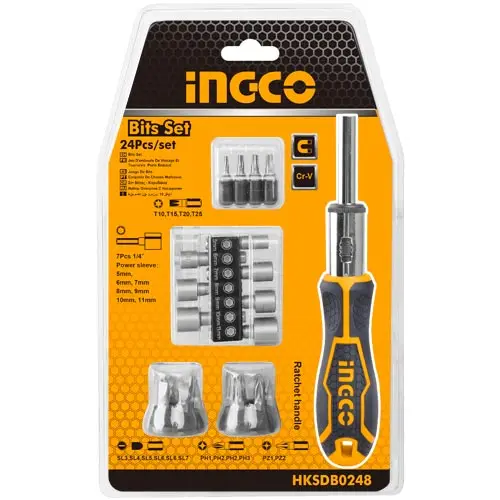[toolsmart1544] 24PCS SCREWDRIVER SET INGCO (HKSDB0248)