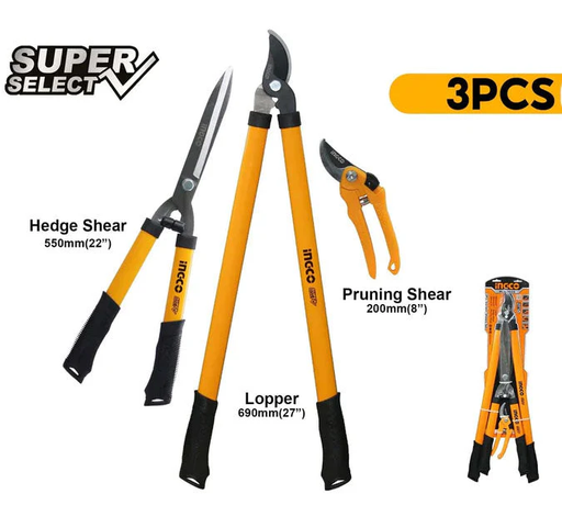 [toolsmart1560] 3 PCS GARDEN SHEAR SET INGCO (HLT78033)