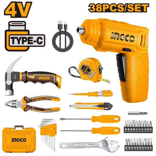 [toolsmart1572] 38 PCS TOOL SET INGCO (HKTHP10381)