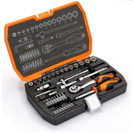 [ToolsMart4614] 42 PCS 1/4" SOCKET SET KENDO (EBR5000125)