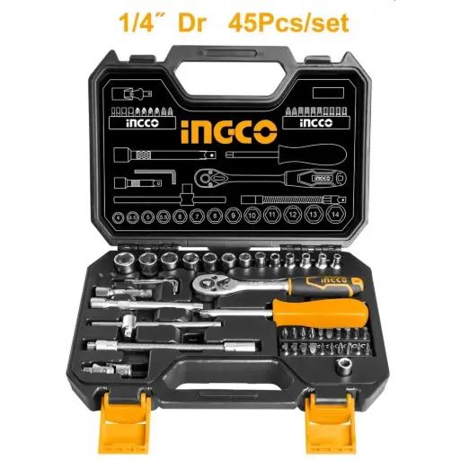 [ToolsMart4603] 45PCS 1/4 SOCKET SET (HKTS14451)