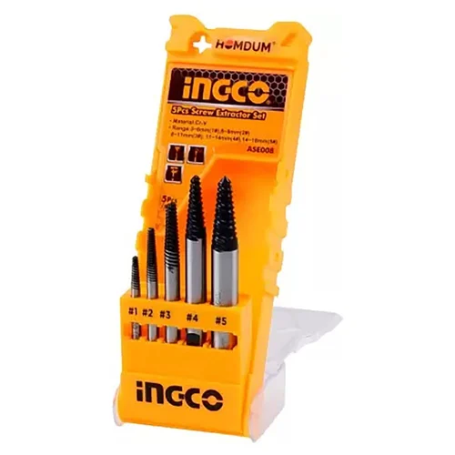 [toolsmart1595] 5 PCS SCREW EXTRACTOR SET (ASE008)
