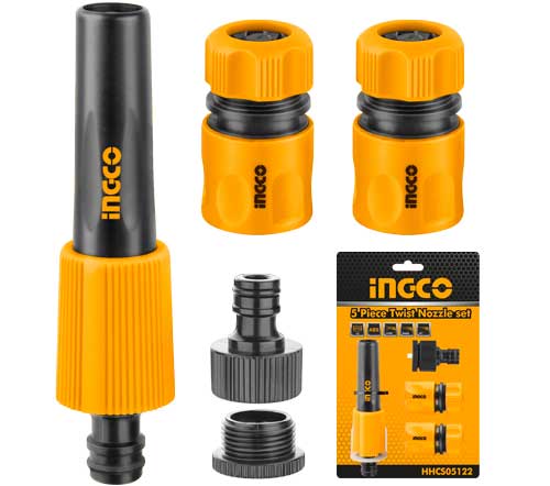 [toolsmart1597] 5 PCS TWIST NOZZLE SET INGCO (HHCS05122)