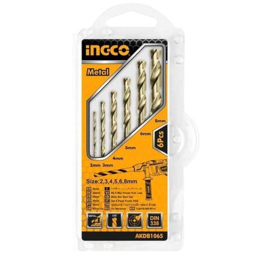 [ToolsMart4293] 6PCS HSS TWIST DRILL BITS SET- (AKDB1065)