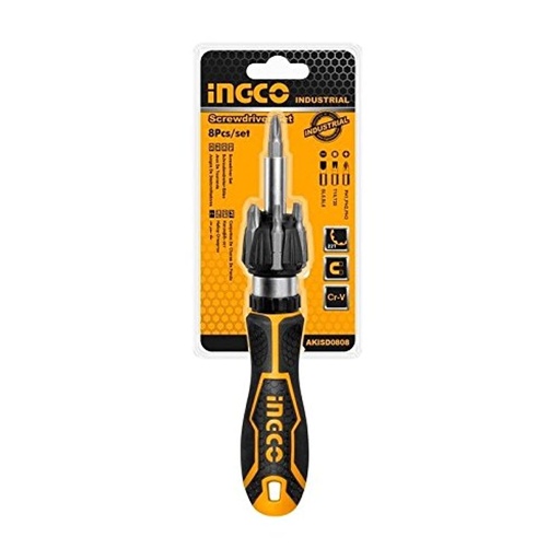 [toolsmart1620] 8 IN 1 SCREWDRIVER INGCO (AKISD0808)