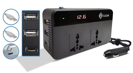 [toolsmart65] CAR POWER ADAPTOR 200W CAZAR