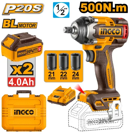 [ToolsMart468] CORDLESS IMPACT WRENCH 500NM (ECIWL2050)