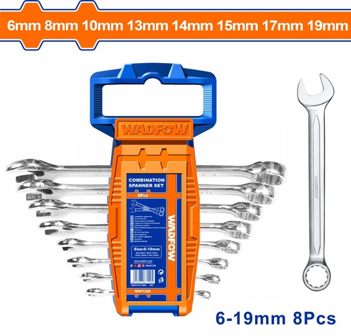 [toolsmart1981] COMBINATION SPANNER SET WADFOW (WSP1208)