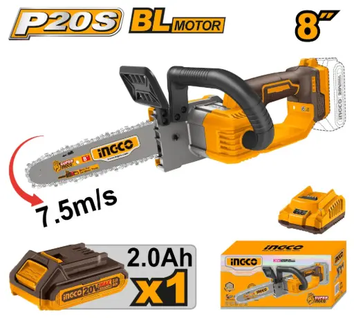 [ToolsMart393] CORDLESS CHAINSAW 8" INGCO (CGSLI20851)
