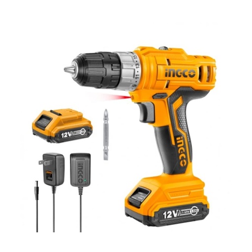 [ToolsMart386] CORDLESS DRILL 12V INGCO (CDLI1221)