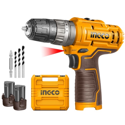 [toolsmart2032] CORDLESS DRILL 12V SET INGCO (COSLI24011)