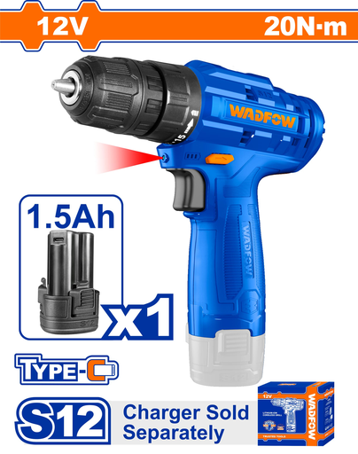 [ToolsMart382] CORDLESS DRILL 12V WADFOW (WCDS510)