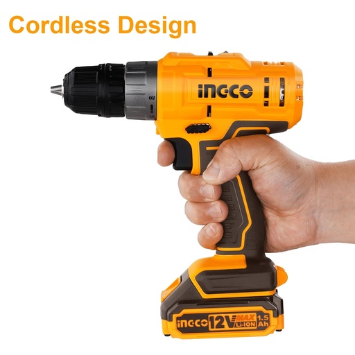 [toolsmart2049] CORDLESS IMPACT DRILL 12V INGCO (CIDLI1228)