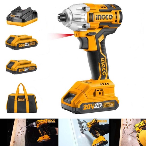 [toolsmart2061] CORDLESS IMPACT DRIVER 20V INGCO (CIRLI2002)