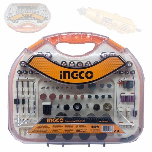 [ToolsMart55] DIE GRINDER 250 PCS ACCESSORIES INGCO (AKMG2501)