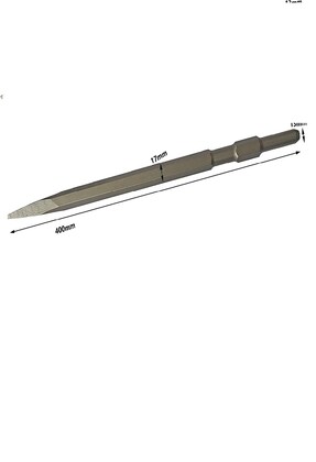 [toolsmart2276] DIVS 7KG HAMMER CHISEL POINT 17*400