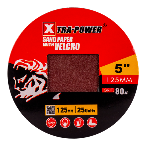 [toolsmart2418] EXTRA POWER VELCRO PAPER 5" 120#