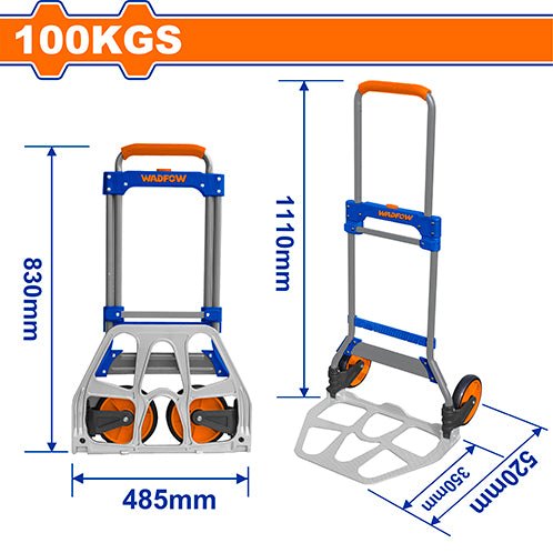 [ToolsMart4509] FOLDABLE HAND TRUCK WADFOW (WWB9A10) WADFOW (WWB9A10)