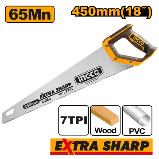 [toolsmart2576] HAND SAW 18" INGCO (HHAS15450)
