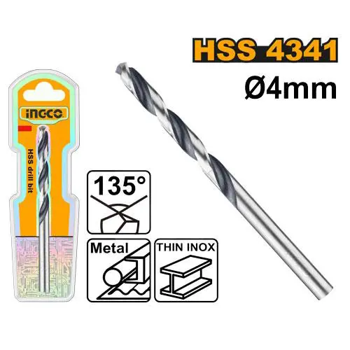 [toolsmart2630] HSS STEEL BIT 4MM INGCO (DBT1200404)
