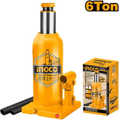 [ToolsMart4265] HYDRAULIC BOTTLE JACK 6 TON  INGCO (HBJ602)