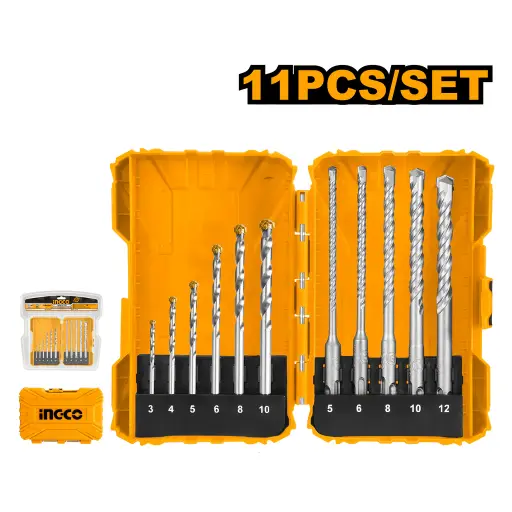 [TMI4220] INGCO 11 PCS MASONRY & HAMMER BITS (AKDL31101)