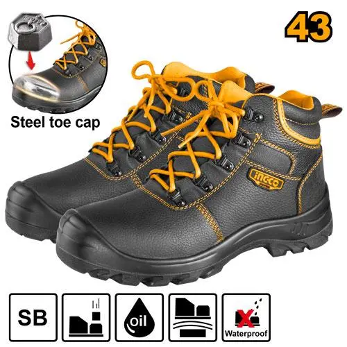 [ToolsMart4144] INGCO SAFETY SHOE BLACK 8 NO (SSH04SB.42)