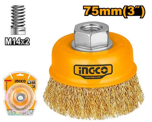 [toolsmart2708] INGCO WIRE CUP BRUSH DIA 0.3*75MM (WB10752)