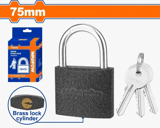 [toolsmart2730] IRON PADLOCK 75MM WADFOW (WPD5575)