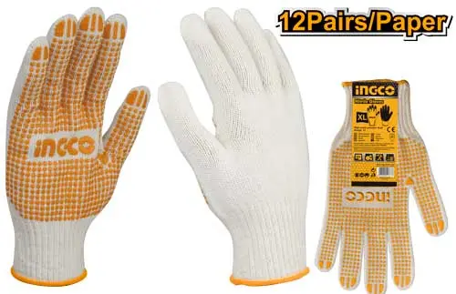 [toolsmart3407] PVC DOTTED GLOVES INGCO (HGVK05)