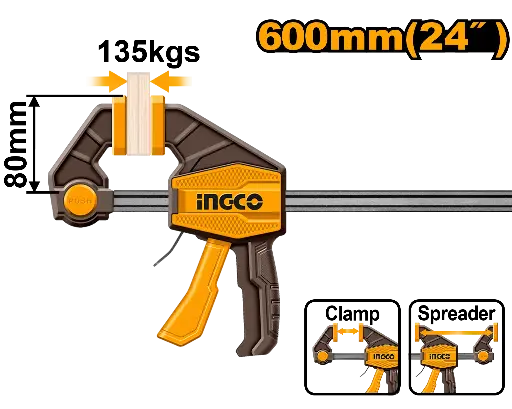 [ToolsMart3041] QUICK BAR CLAMP INGCO (HQBC24802)