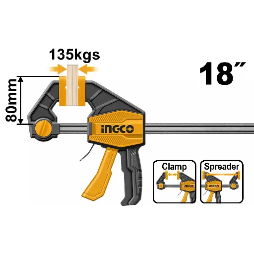 [ToolsMart3039] QUICK BAR CLAMPS INGCO (HQBC18801)