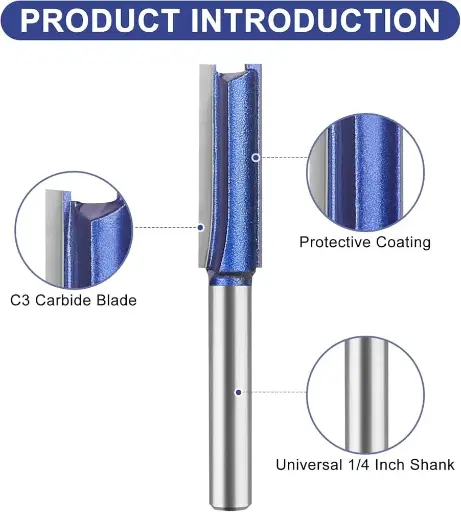 [ToolsMart2929] ROUTER BIT STRAIGHT O-1 UNIVERSAL